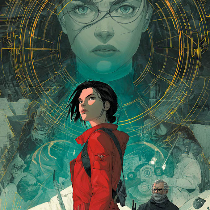 do a superhero comic, comic art, comic cover art