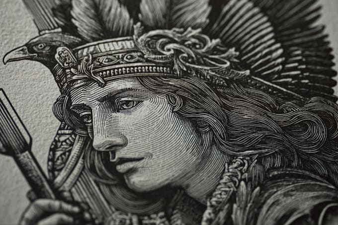 create a linocut illustration