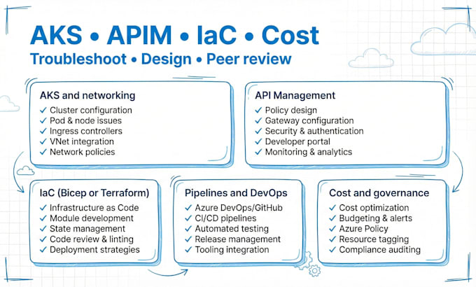 fix your azure stack issues apps, iac, k8, networking, db