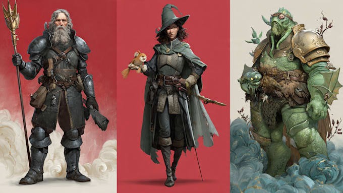 Dibuja ilustraciones de fantasía, arte conceptual y arte de juegos de ...