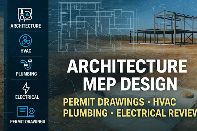 Do architecture mep design permit drawings hvac plumbing electrical by ...