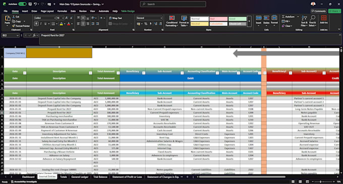 create a complete excel erp accounting system for small businesses