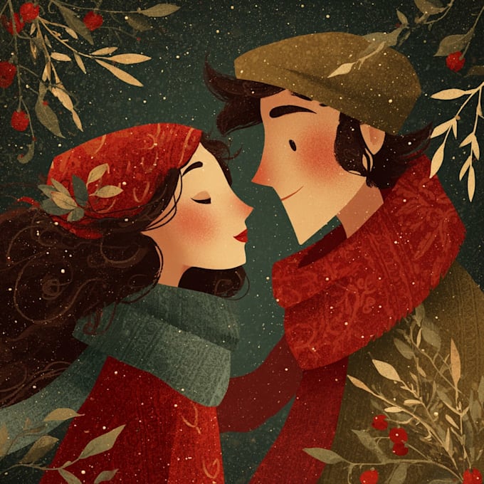 design christmas card and christmas illustration
