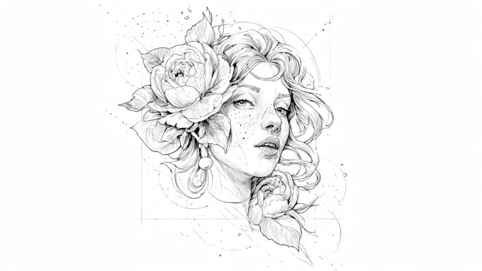 make a minimalist lineart tattoo design for you