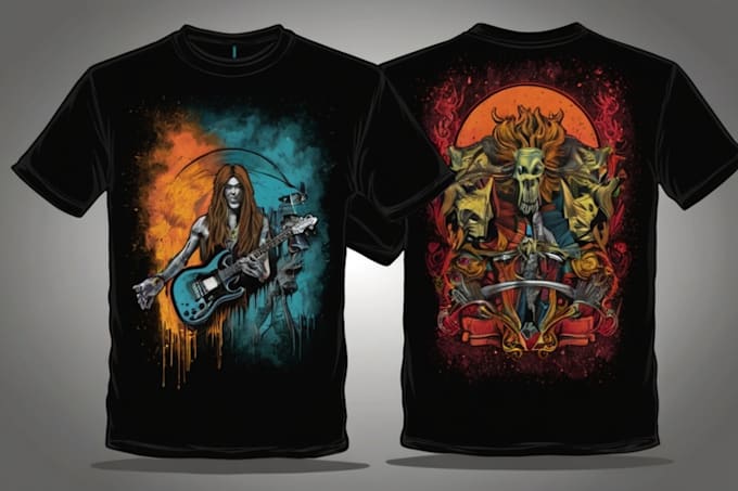 draw tshirt design with warren lotus style