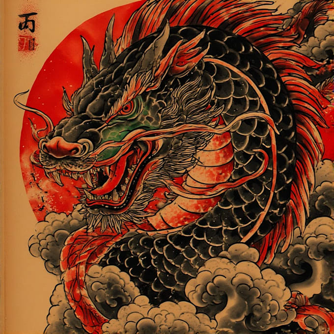 design a tattoo in japanese style