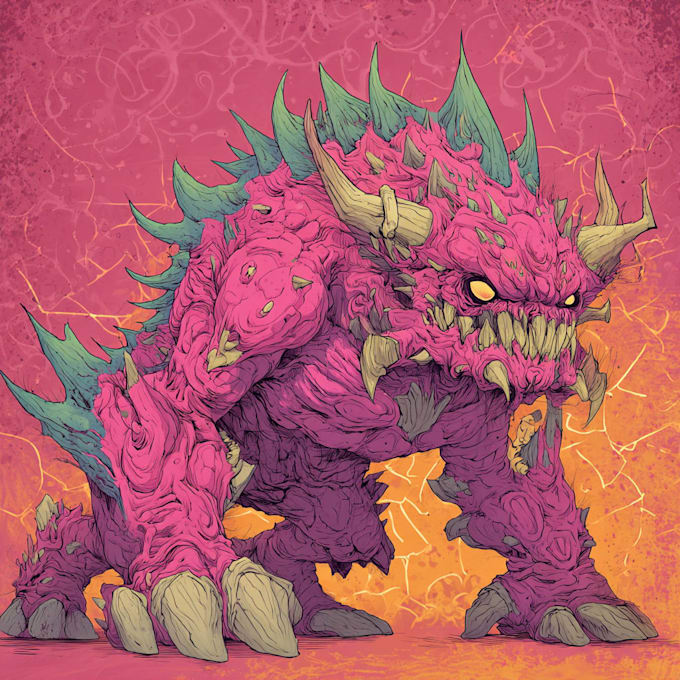 concept art for dragons and monsters, creatures