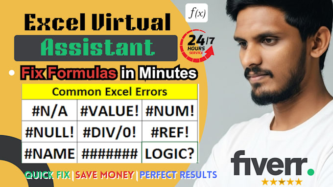 fix excel errors, clean data, and do professional data entry
