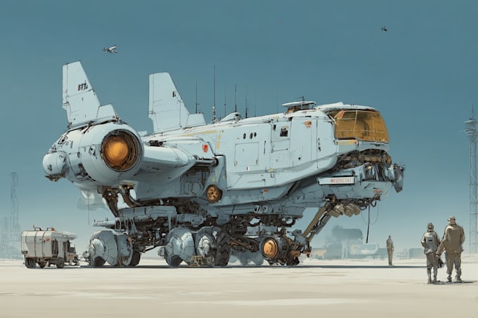 making a sci fi spaceship art