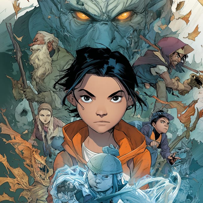 do a superhero comic, comic art, comic cover art