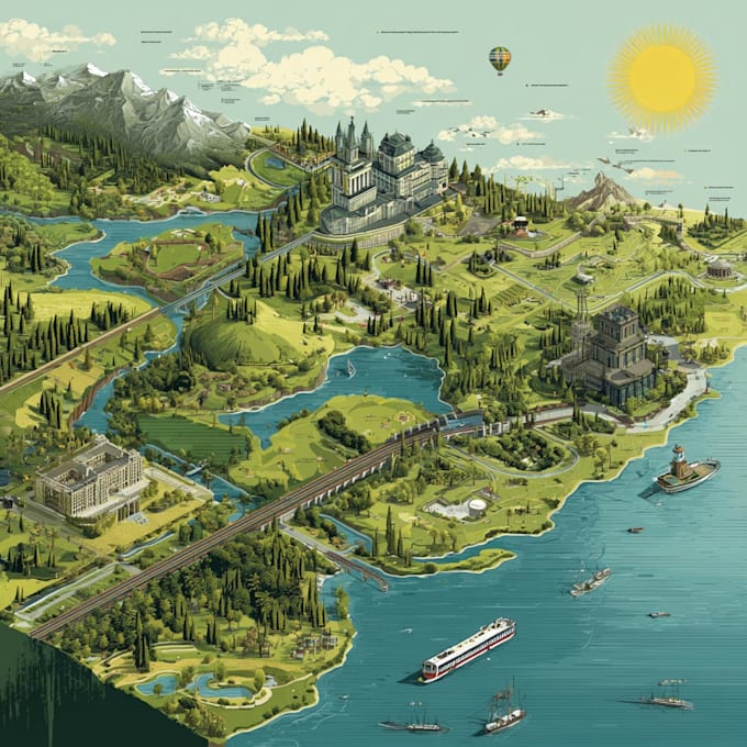 Draw a detailed hand drawn fantasy map for your dnd or rpg world by ...