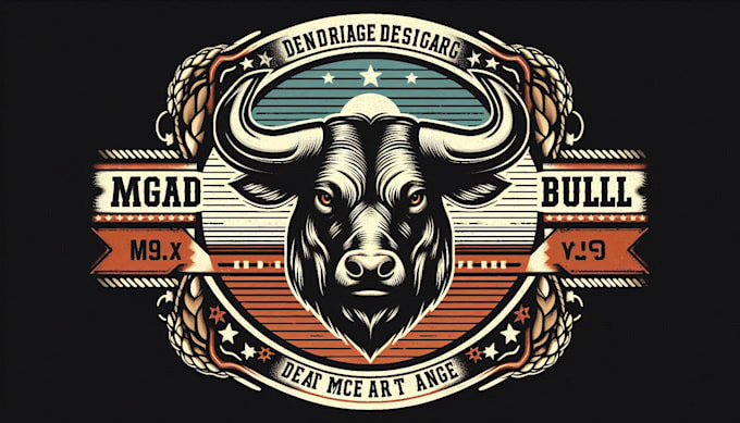 create high quality vintage bull logo