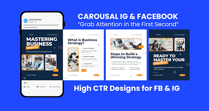 design carousel for facebook, instagram ads, store page