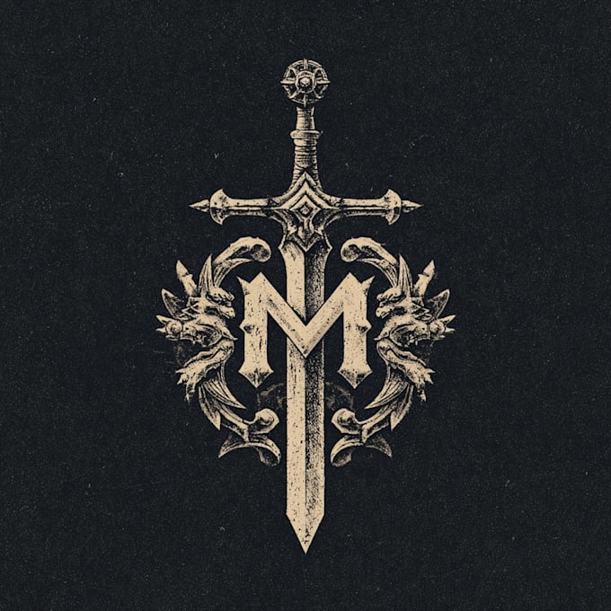 create a medieval, fantasy, gaming logo