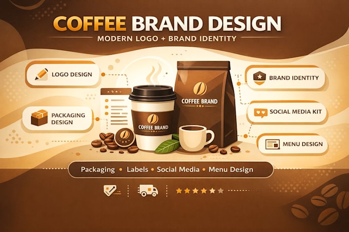 create custom brand visual kit with marketing materials