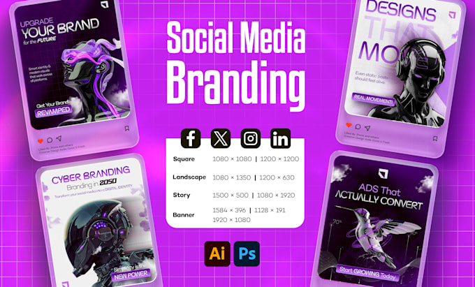 design instagram, facebook post and social media ad creative