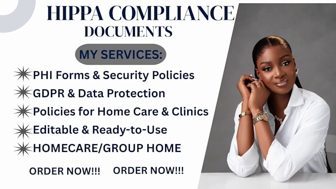draft hipaa policies, phi forms, security procedures, gdpr , privacy document