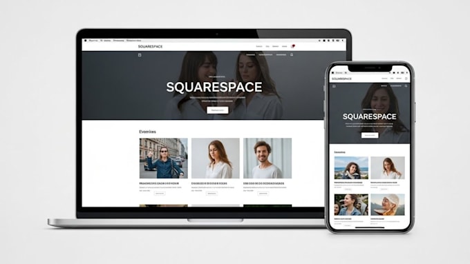 design squarespace business website and squarespace ecommerce store website