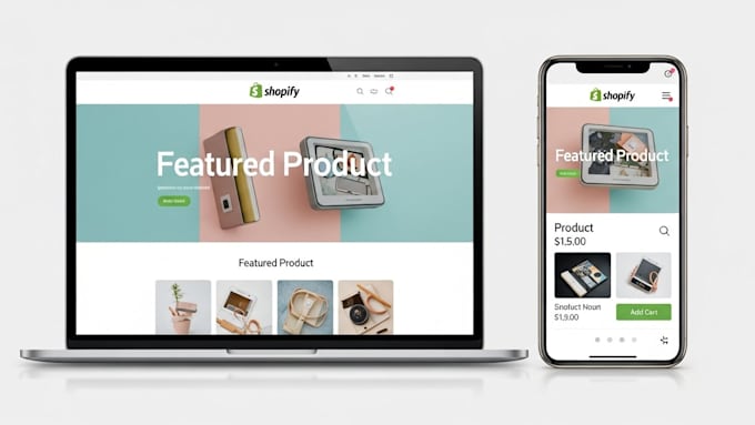 fix, customize shopify section, redesign homepage, header, footer, product, cart