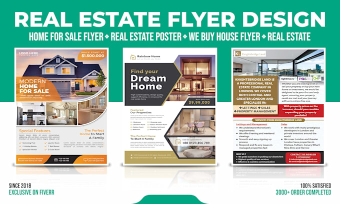 design real estate flyers