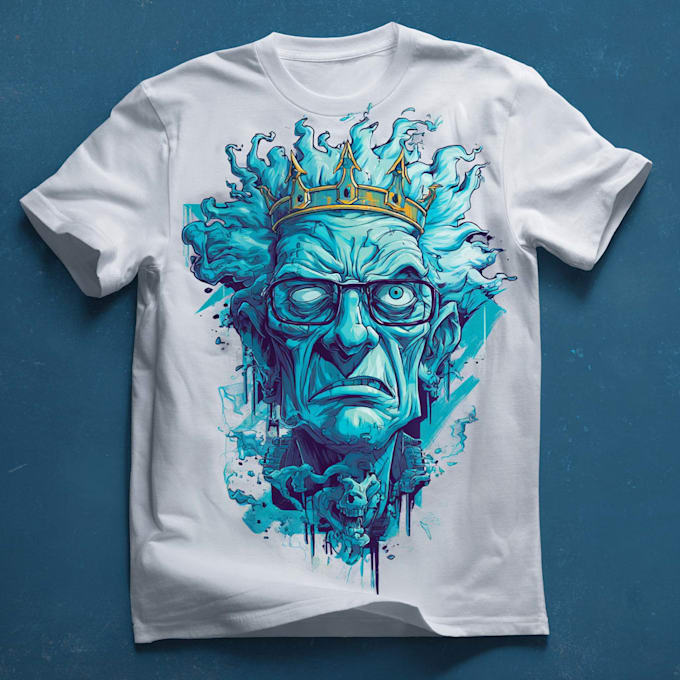 do amazing custom illustration t shirt design