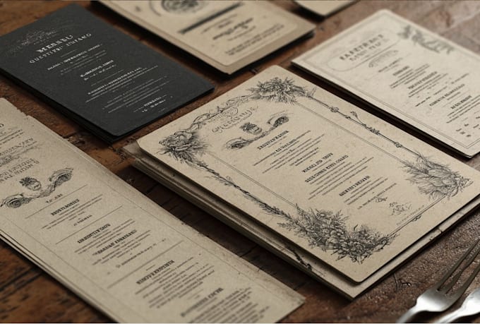 create a retro vintage creative restaurant menu design