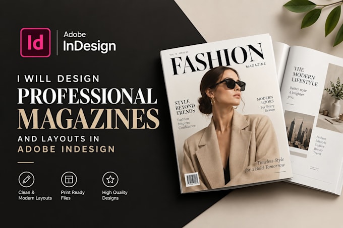 design professional magazines and layouts in indesign