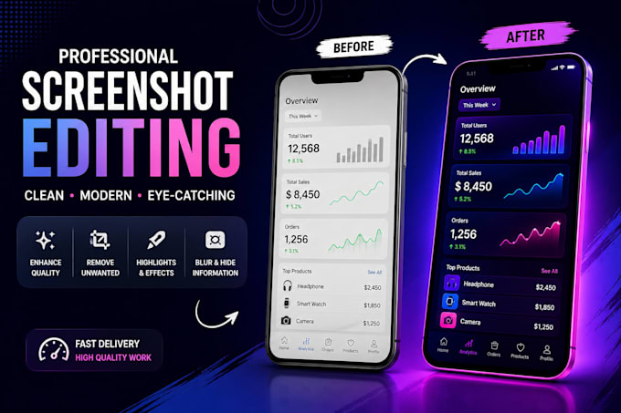 edit and enhance screenshots for apps, websites, and social media