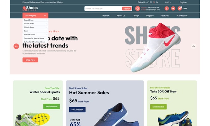design sneakers website, shoe store, sneakers shopify store, canvas shoe website