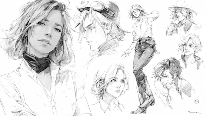 draw sketches with your character