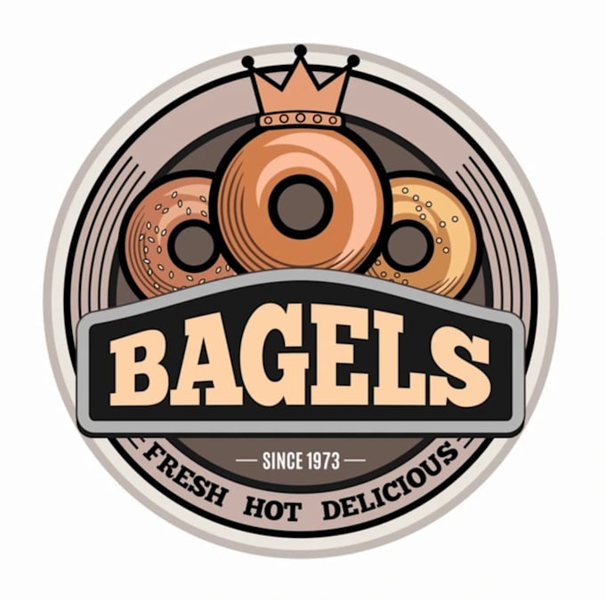 make a creative unique bagel logo within 24 hours