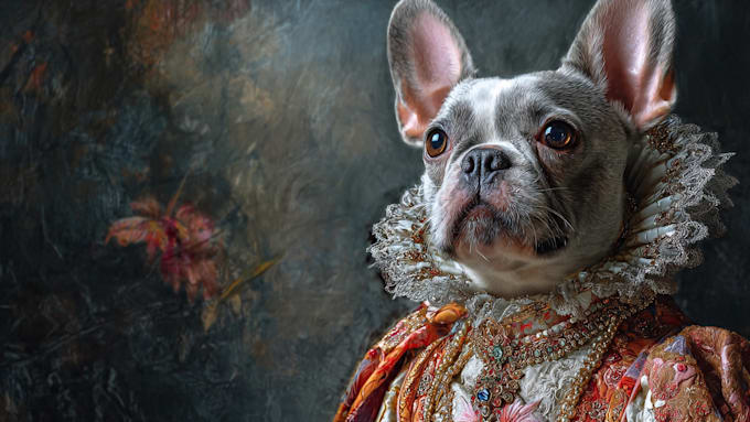 create custom royal pet portrait in high quality