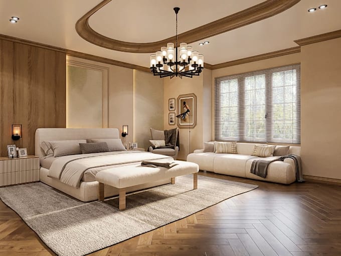 repose luxury interior render, floor plan, revit 3d model, cgi furniture layout