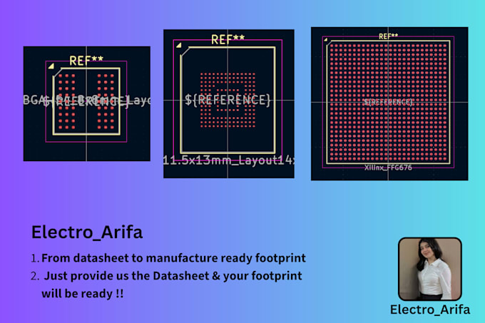 design custom footprint for you