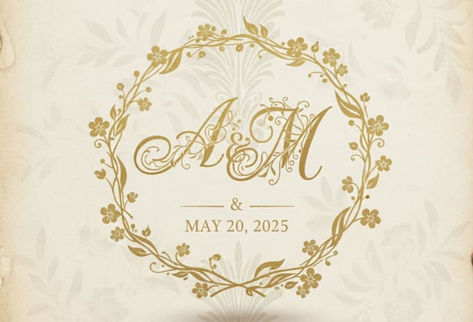 design custom wedding logo, wedding monogram, and initials