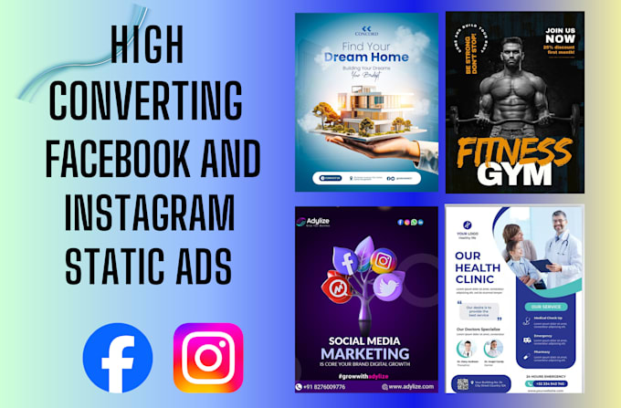 design attractive facebook and instagram static ads