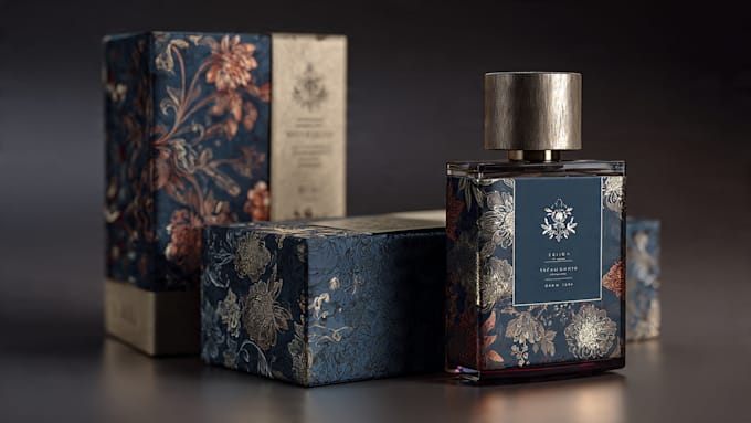cosmetic packaging design, bottle label design, box