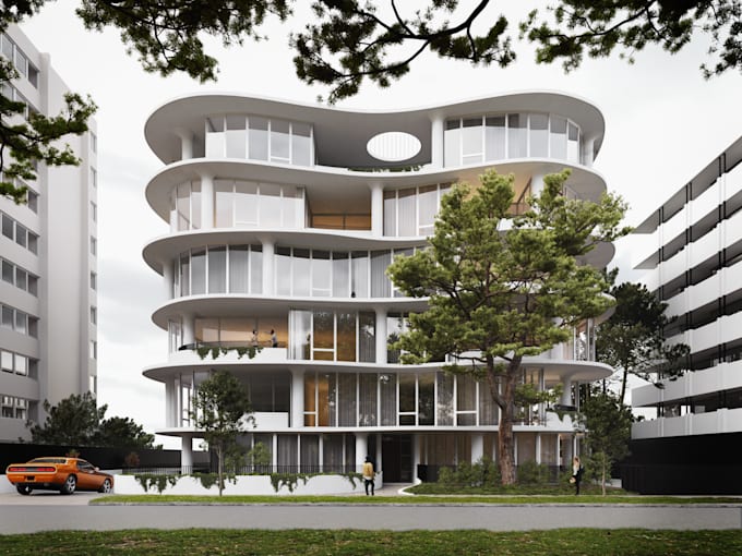 create exterior 3d renderings