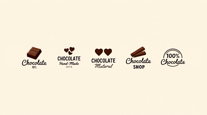 design outstanding chocolate heart sweet logo