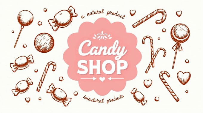 make eye catching candy shop sketch logo