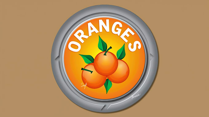 make different three oranges logo design