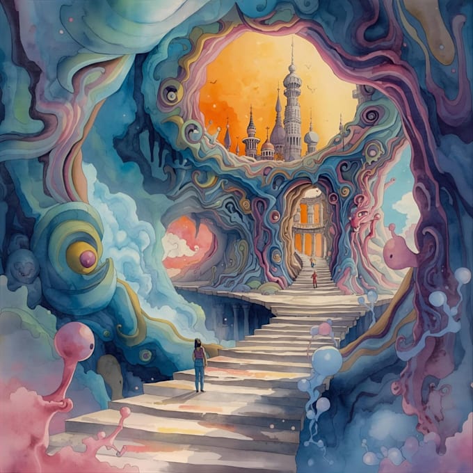 create illustrations in surreal style
