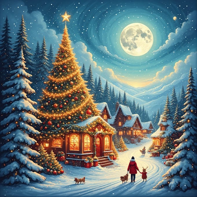 draw festive holiday christmas design illustration