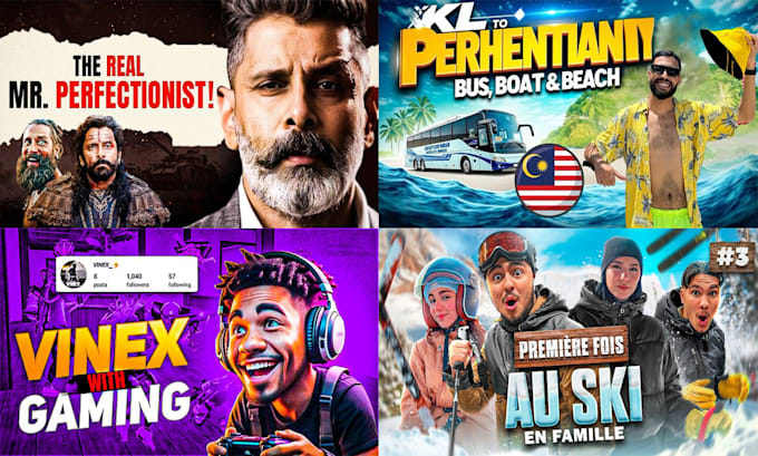 design high CTR youtube thumbnails