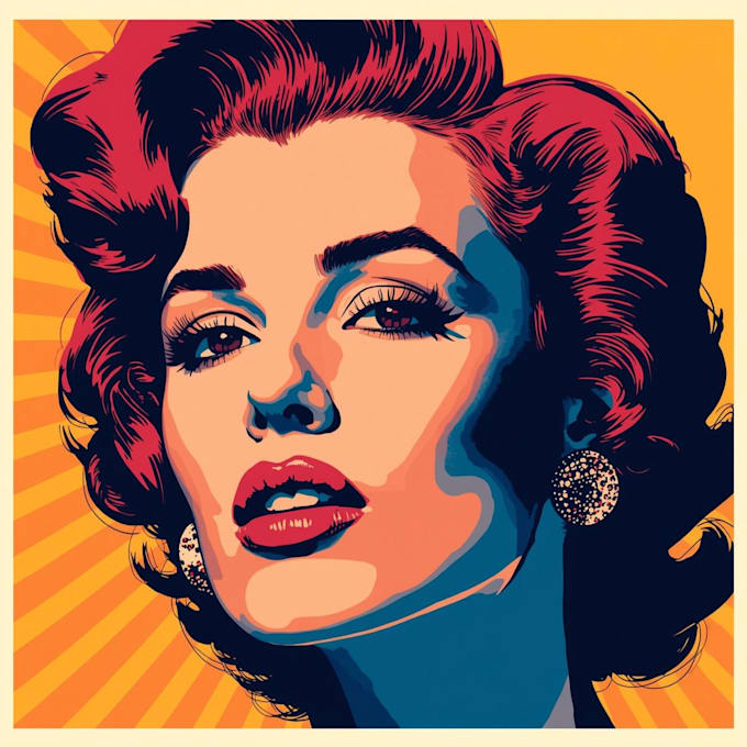 make pop art portrait illustration