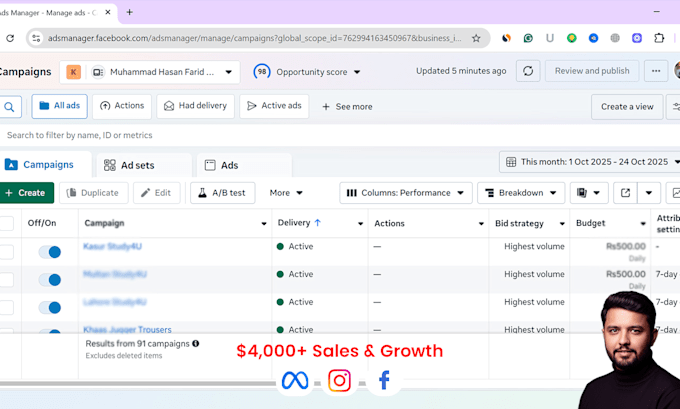 setup facebook and instagram ads