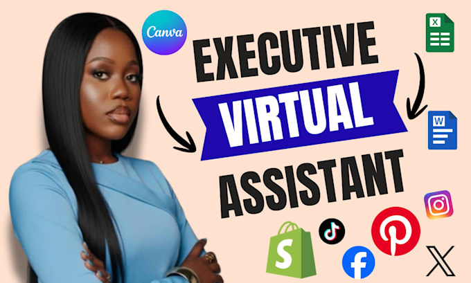 be your personal executive virtual assistant admin support data entry