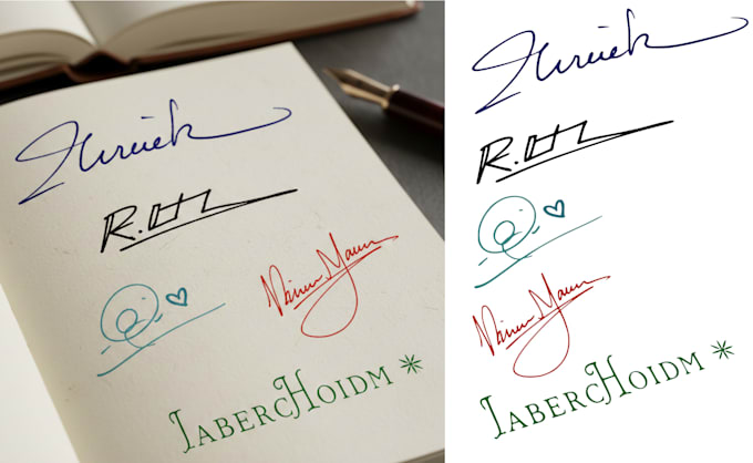 digitize, vectorize, and clean your hand drawn signature professionally