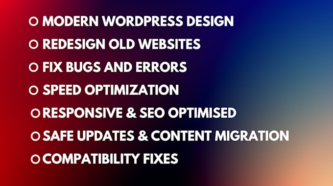 redesign or rebuild your wordpress website
