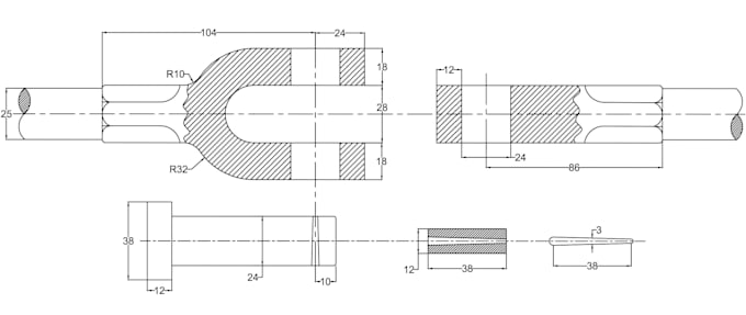 create professional autocad 2d drawings and a simple 3d